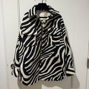H&M Zebra Print Oversized Jacket